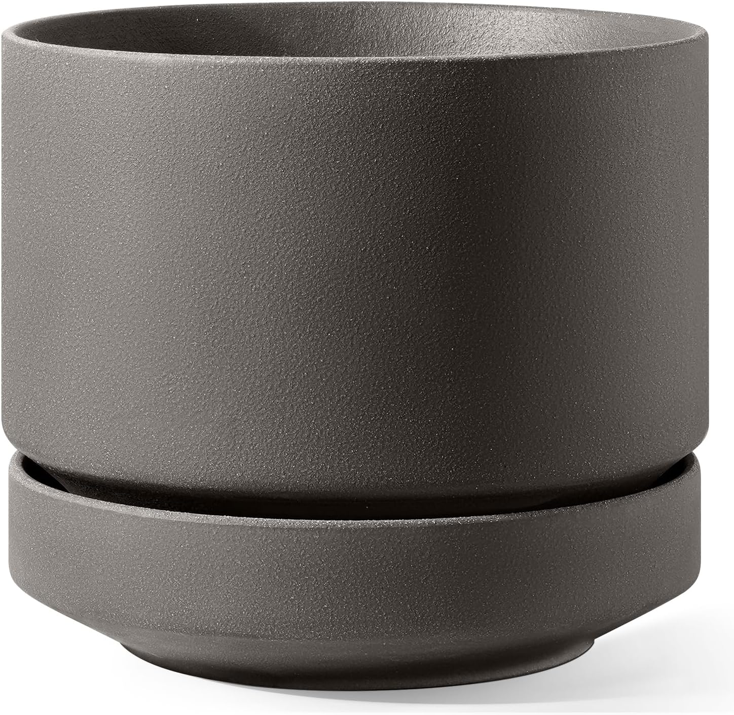 Ceramic Indoor Planter with Saucer, 12 inch