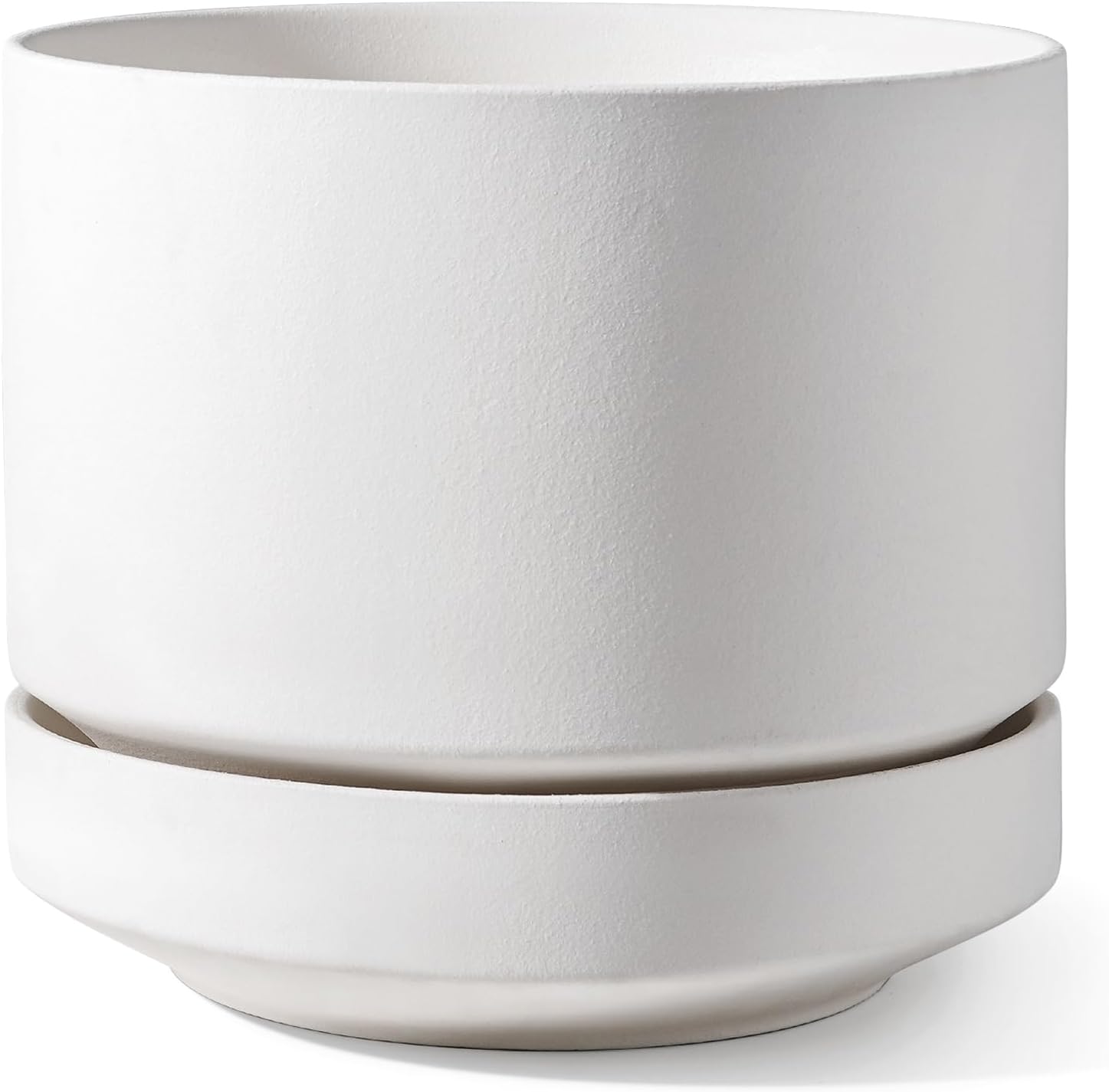 Ceramic Indoor Planter with Saucer, 12 inch