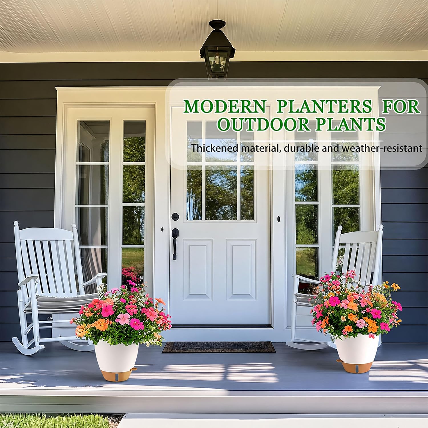 Large Self-Watering Pots, 8, 10 and 12 inch