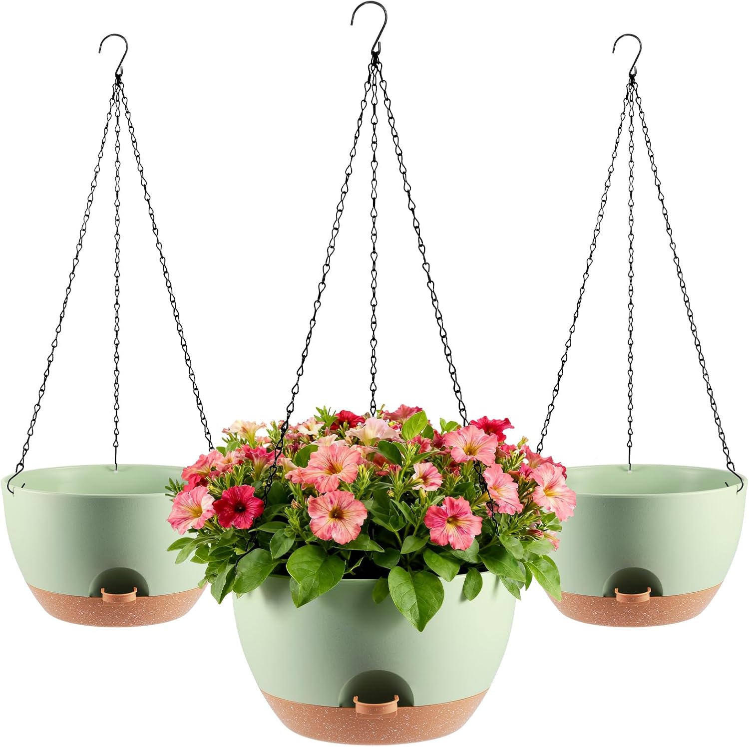 Oversized Hanging Planters, Set of 2, 13 inch