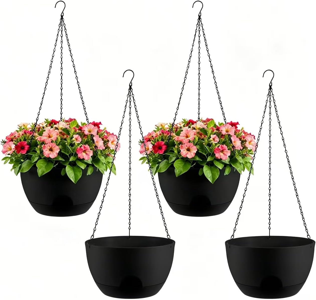 Oversized Hanging Planters, Set of 2, 13 inch