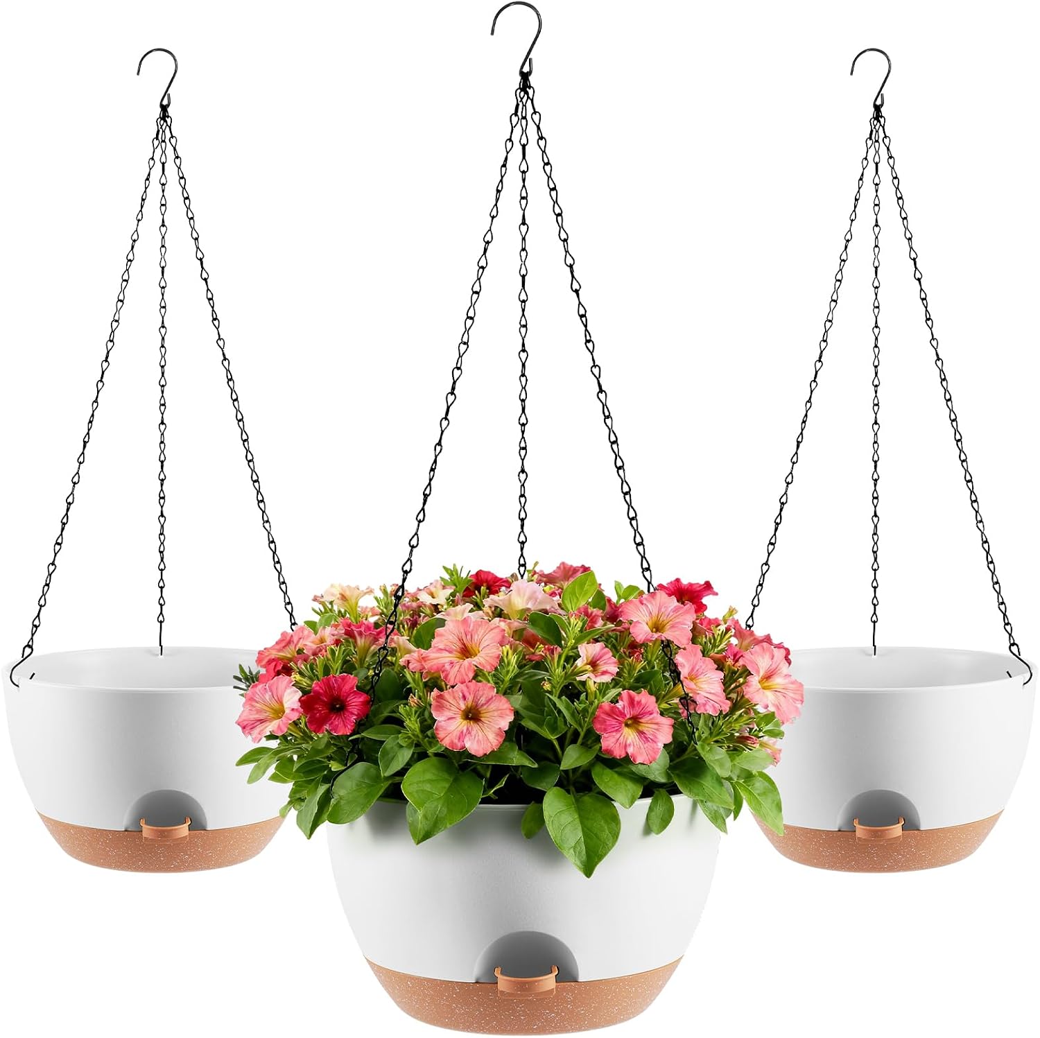 Oversized Hanging Planters, Set of 2, 13 inch