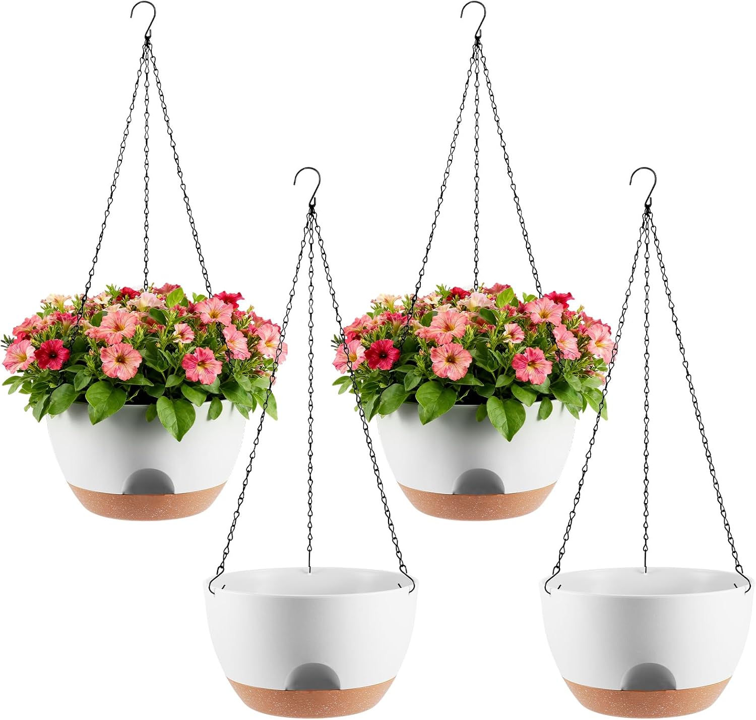 Oversized Hanging Planters, Set of 2, 13 inch