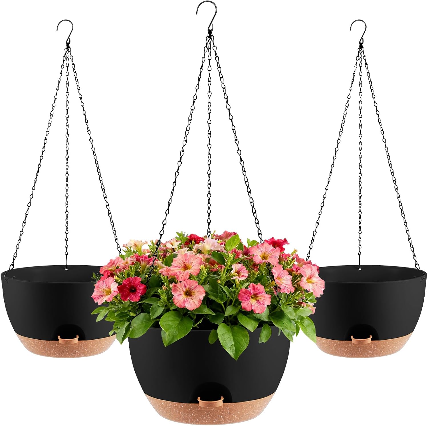 Oversized Hanging Planters, Set of 2, 13 inch