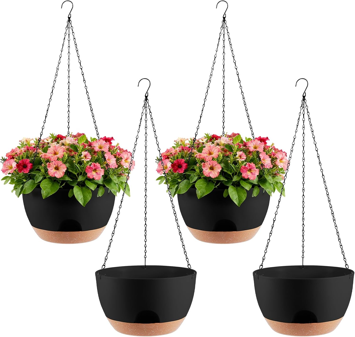 Oversized Hanging Planters, Set of 2, 13 inch