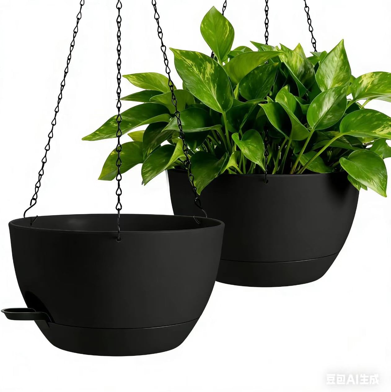Oversized Hanging Planters, Set of 2, 13 inch