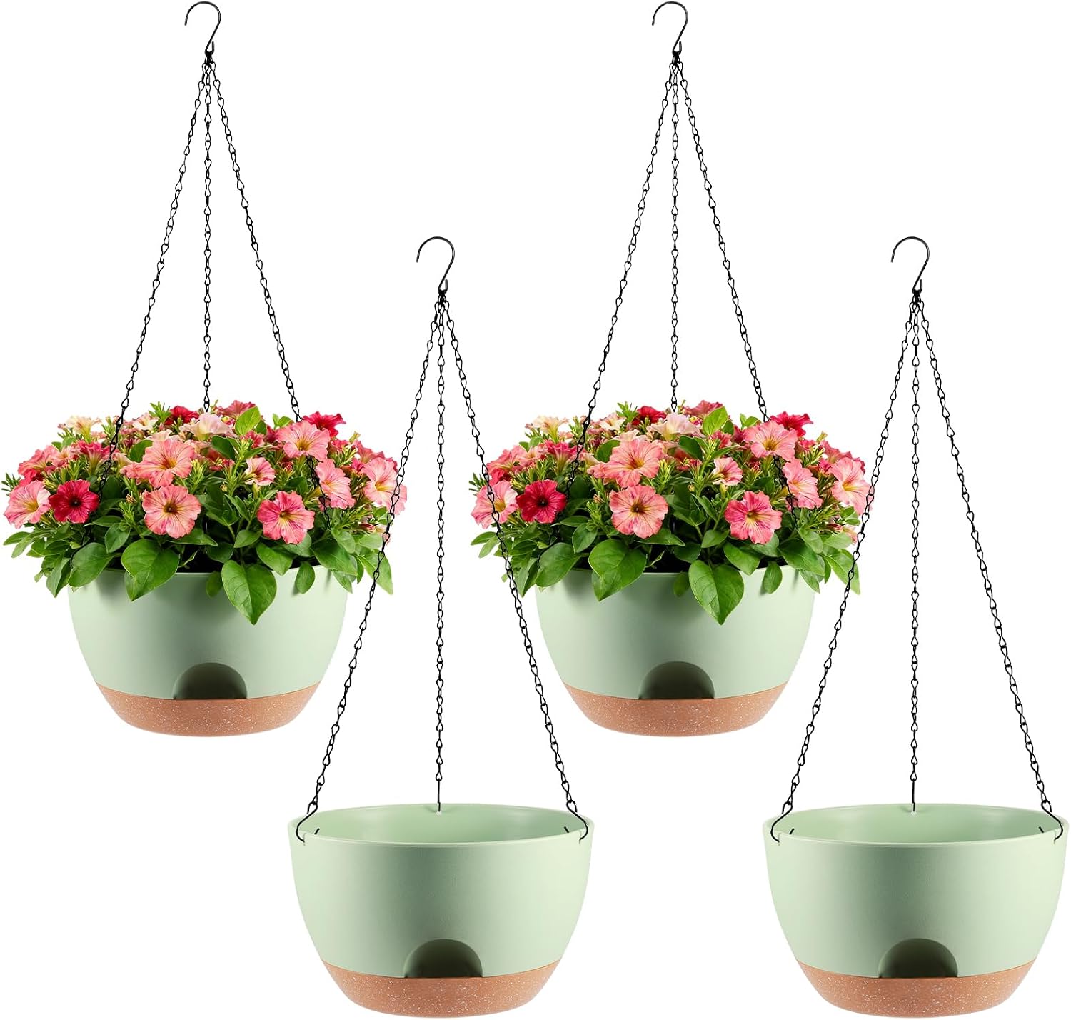 Oversized Hanging Planters, Set of 2, 13 inch